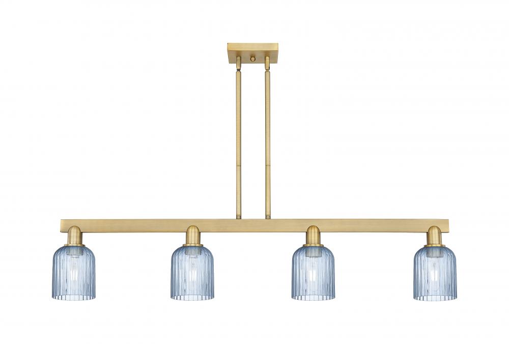 Bridal Veil - 4 Light - 48 inch - Antique Brass - Cord hung - Island Light