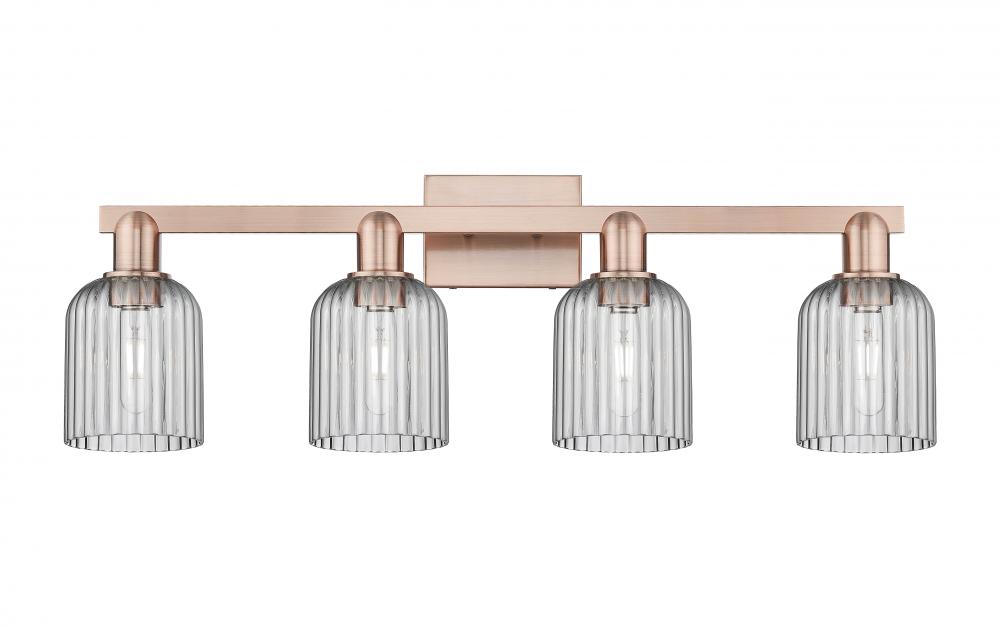 Bridal Veil - 4 Light - 36 inch - Antique Copper - Bath Vanity Light