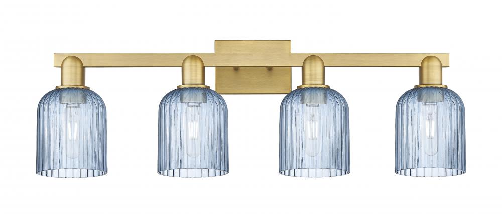 Bridal Veil - 4 Light - 36 inch - Brushed Brass - Bath Vanity Light