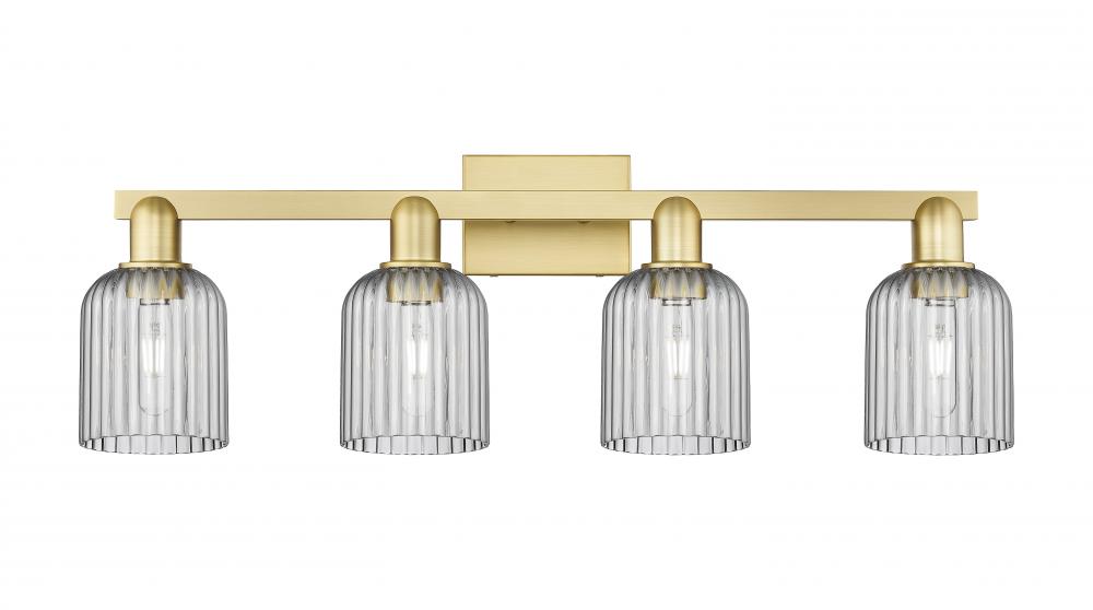 Bridal Veil - 4 Light - 36 inch - Satin Gold - Bath Vanity Light