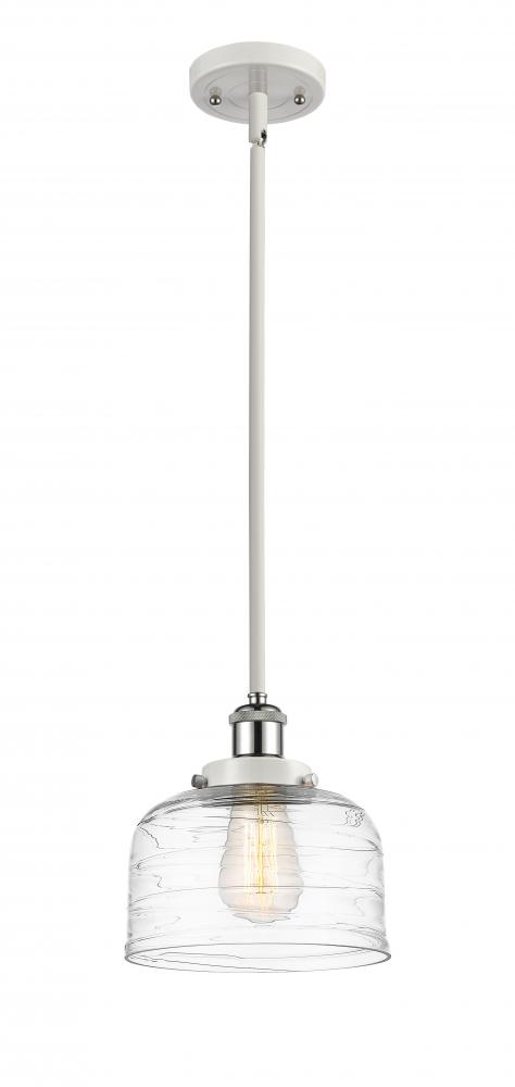 Bell - 1 Light - 8 inch - White Polished Chrome - Mini Pendant