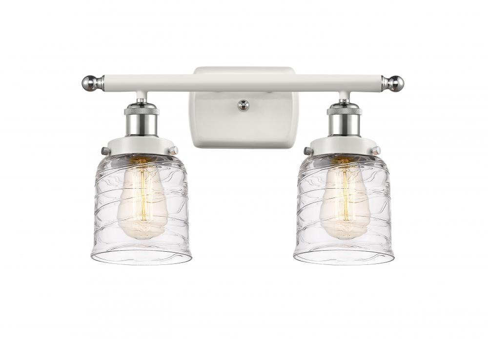 Bell - 2 Light - 16 inch - White Polished Chrome - Bath Vanity Light