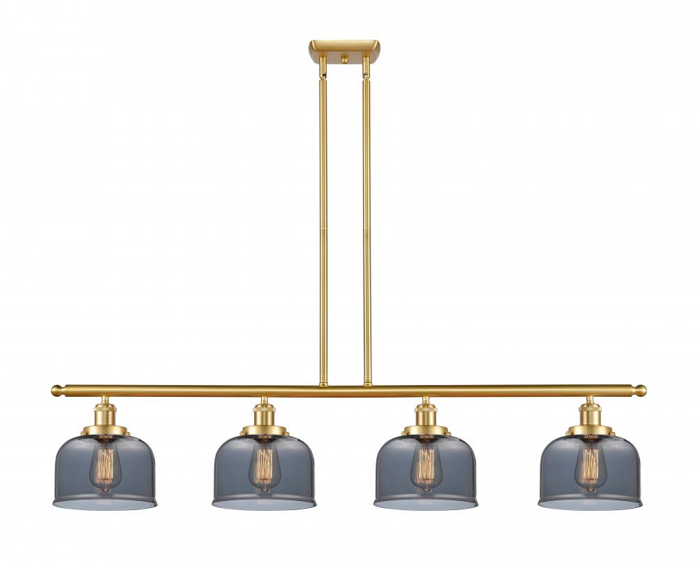 Bell - 4 Light - 48 inch - Satin Gold - Stem Hung - Island Light