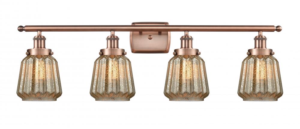 Chatham - 4 Light - 36 inch - Antique Copper - Bath Vanity Light