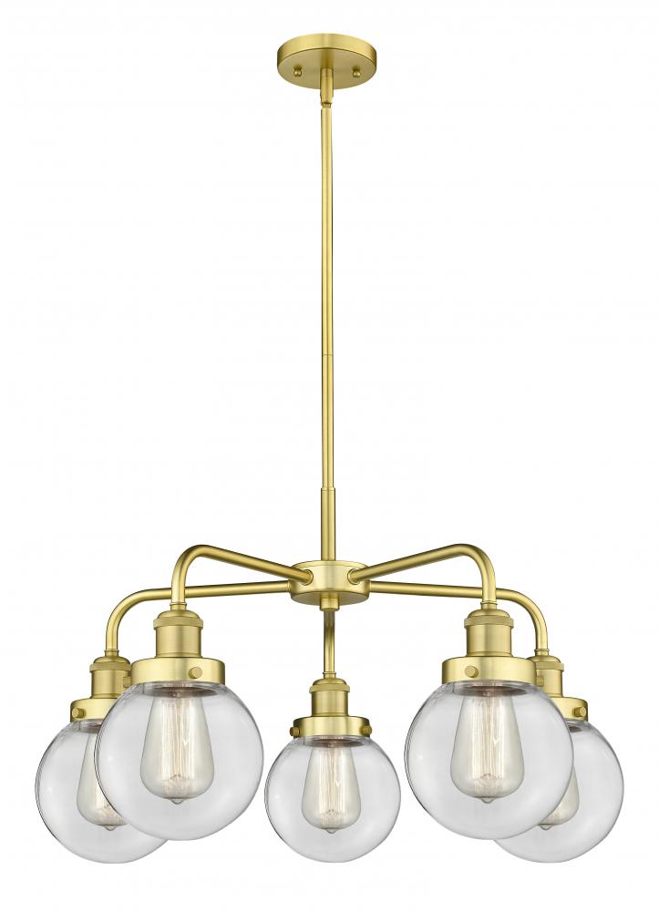 Beacon - 5 Light - 25 inch - Satin Gold - Chandelier