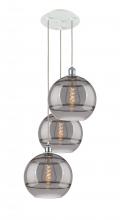 Innovations Lighting 113B-3P-WPC-G556-12SM - Rochester - 3 Light - 19 inch - White Polished Chrome - Cord Hung - Multi Pendant