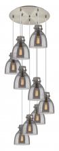 Innovations Lighting 119-410-1PS-SN-G412-8SM - Newton Bell - 9 Light - 22 inch - Brushed Satin Nickel - Multi Pendant