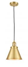 Innovations Lighting 201C-SG-M13-SG-LED - Appalachian - 1 Light - 8 inch - Satin Gold - Cord hung - Mini Pendant