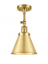 Innovations Lighting 201F-SG-M13-SG-LED - Appalachian - 1 Light - 8 inch - Satin Gold - Semi-Flush Mount