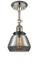 Innovations Lighting 201FBP-PNBK-G173 - Fulton - 1 Light - 7 inch - Polished Nickel - Semi-Flush Mount