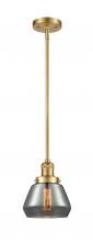 Innovations Lighting 201S-SG-G173-LED - Fulton - 1 Light - 7 inch - Satin Gold - Stem Hung - Mini Pendant