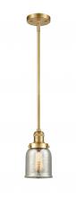 Innovations Lighting 201S-SG-G58-LED - Bell - 1 Light - 5 inch - Satin Gold - Stem Hung - Mini Pendant