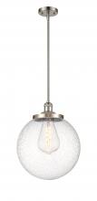 Innovations Lighting 201S-SN-G204-14-LED - Beacon - 1 Light - 14 inch - Brushed Satin Nickel - Stem Hung - Pendant