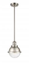 Innovations Lighting 201S-SN-HFS-64-SN-LED - Hampden - 1 Light - 7 inch - Brushed Satin Nickel - Stem Hung - Mini Pendant