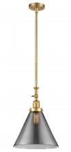 Innovations Lighting 206-SG-G43-L-LED - Cone - 1 Light - 12 inch - Satin Gold - Stem Hung - Mini Pendant