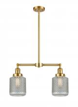 Innovations Lighting 209-SG-G262-LED - Stanton - 2 Light - 23 inch - Satin Gold - Stem Hung - Island Light