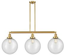 Innovations Lighting 213-SG-G204-12-LED - Beacon - 3 Light - 44 inch - Satin Gold - Stem Hung - Island Light