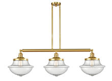 Innovations Lighting 213-SG-G544-LED - Oxford - 3 Light - 42 inch - Satin Gold - Stem Hung - Island Light