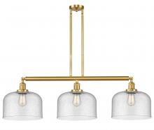 Innovations Lighting 213-SG-G74-L-LED - Bell - 3 Light - 42 inch - Satin Gold - Stem Hung - Island Light