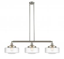 Innovations Lighting 213-SN-G694-12-LED - Bridgeton - 3 Light - 44 inch - Brushed Satin Nickel - Stem Hung - Island Light