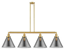 Innovations Lighting 214-SG-G43-L-LED - Cone - 4 Light - 56 inch - Satin Gold - Stem Hung - Island Light