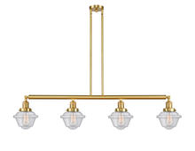 Innovations Lighting 214-SG-G534-LED - Oxford - 4 Light - 52 inch - Satin Gold - Stem Hung - Island Light