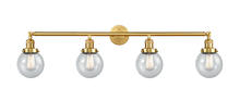 Innovations Lighting 215-SG-G204-6-LED - Beacon - 4 Light - 42 inch - Satin Gold - Bath Vanity Light