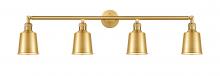 Innovations Lighting 215-SG-M9-SG-LED - Addison - 4 Light - 42 inch - Satin Gold - Bath Vanity Light