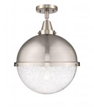 Innovations Lighting 447-1C-SN-HFS-124-SN-LED - Hampden - 1 Light - 13 inch - Brushed Satin Nickel - Flush Mount