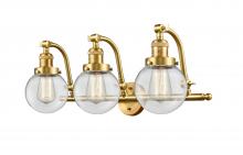 Innovations Lighting 515-3W-SG-G202-6-LED - Beacon - 3 Light - 26 inch - Satin Gold - Bath Vanity Light