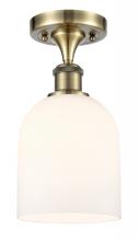 Innovations Lighting 516-1C-AB-G558-6GWH - Bella - 1 Light - 6 inch - Antique Brass - Semi-Flush Mount