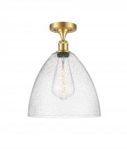 Innovations Lighting 516-1C-SG-GBD-124-LED - Bristol - 1 Light - 12 inch - Satin Gold - Semi-Flush Mount