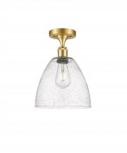 Innovations Lighting 516-1C-SG-GBD-94-LED - Bristol - 1 Light - 9 inch - Satin Gold - Semi-Flush Mount