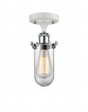 Innovations Lighting 516-1C-WPC-CE231-CL-LED - Kingsbury - 1 Light - 4 inch - White Polished Chrome - Flush Mount