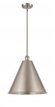 Innovations Lighting 516-1S-SN-MBC-16-SN-LED - Berkshire - 1 Light - 16 inch - Brushed Satin Nickel - Pendant