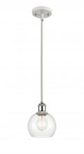 Innovations Lighting 516-1S-WPC-G122-6-LED - Athens - 1 Light - 6 inch - White Polished Chrome - Mini Pendant