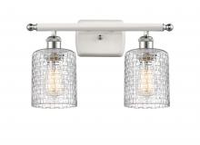 Innovations Lighting 516-2W-WPC-G112C-5CL - Cobbleskill - 2 Light - 15 inch - White Polished Chrome - Bath Vanity Light