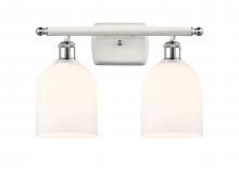 Innovations Lighting 516-2W-WPC-G558-6GWH - Bella - 2 Light - 16 inch - White Polished Chrome - Bath Vanity Light