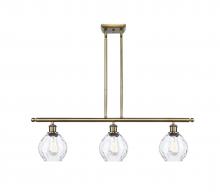 Innovations Lighting 516-3I-AB-G362-LED - Waverly - 3 Light - 36 inch - Antique Brass - Cord hung - Island Light