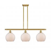 Innovations Lighting 516-3I-SG-G121-8CSN-LED - Farmhouse Chicken Wire - 3 Light - 36 inch - Satin Gold - Cord hung - Island Light