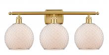 Innovations Lighting 516-3W-SG-G121-8CSN-LED - Farmhouse Chicken Wire - 3 Light - 28 inch - Satin Gold - Bath Vanity Light