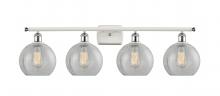 Innovations Lighting 516-4W-WPC-G125-8-LED - Athens - 4 Light - 38 inch - White Polished Chrome - Bath Vanity Light