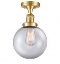 Innovations Lighting 517-1CH-SG-G202-8-LED - Beacon - 1 Light - 8 inch - Satin Gold - Semi-Flush Mount