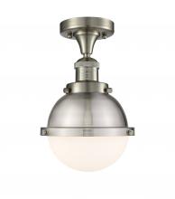 Innovations Lighting 517-1CH-SN-HFS-61-SN-LED - Hampden - 1 Light - 7 inch - Brushed Satin Nickel - Semi-Flush Mount