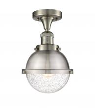 Innovations Lighting 517-1CH-SN-HFS-64-SN-LED - Hampden - 1 Light - 7 inch - Brushed Satin Nickel - Semi-Flush Mount