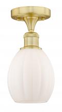 Innovations Lighting 616-1F-SG-G81 - Eaton - 1 Light - 6 inch - Satin Gold - Semi-Flush Mount