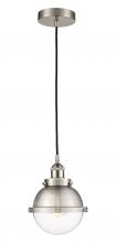 Innovations Lighting 616-1PH-SN-HFS-62-SN-LED - Hampden - 1 Light - 7 inch - Brushed Satin Nickel - Cord hung - Mini Pendant