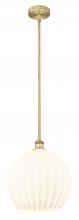 Innovations Lighting 616-1S-BB-G1217-14WV - White Venetian - 1 Light - 14 inch - Brushed Brass - Stem Hung - Pendant