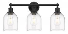 Innovations Lighting 616-3W-BK-G558-6CL - Bella - 3 Light - 24 inch - Matte Black - Bath Vanity Light