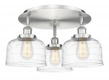 Innovations Lighting 916-3C-SN-G713 - Bell - 3 Light - 20 inch - Satin Nickel - Flush Mount